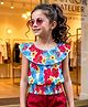 Pine Kids  Cotton Knit Sleeveless Top with Floral Print - Multicolour