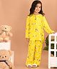 Superminis Full Sleeves Floral  Printed Rayon Top   With Coordinating  Pant - Yellow
