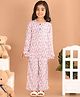 Superminis Full Sleeves Abstract   Printed Rayon Top   With Coordinating  Pant - Pink