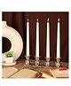 Parkash Candles Unscented Dripless Taper Candles Set of 4 Paraffin Wax (White)