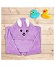 LittleBoo baby  Hooded Towel with Teddy Design 70x70 cm - Purple