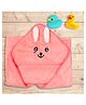 LittleBoo baby  Hooded Towel with Teddy Design 70x70 cm - BabyPink