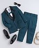 Jeet Ethnics Full Sleeves Solid 5 Piece Coordinating Shirt & Pant Set - Turquoise Blue