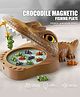 AKN TOYS Crocodile montessori toys plastic magnetic fishing game toys set educational - (COLOR MAY VARY)