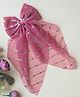 Ribbon candy Georgette Scarf Detailed Striped Hair Clip - Pink