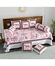 Blocks Of India Diwan Set - Pink