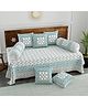 Blocks Of India Diwan Set - Green