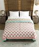 Blocks Of India Double Bed Rajai - Turquoise