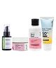 Skin Fx Superfood Berry Blast Refreshing Gel Face Wash-Face Elixir Detan & Lightening Serum-Rebalancing Day cream& Sun Tease Matte Sunscreen SPF 50 PA +++ - 100 g & 130 ml