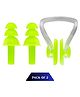 KARBD Nose Clip and Ear Plugs for Swimming Water Protection Earbuds Nose Plug - 2 Sets, Neon Green
