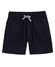 Campana Cotton Lycra Solid Shorts - Navy Blue