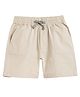 Campana Cotton Lycra  Solid Shorts - Beige