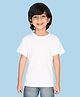 NUSYL Cotton Half Sleeves Solid Tee - White
