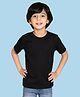 NUSYL Half Sleeves Solid Tee - Black