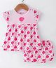 Bodycare Cotton Knit Short Sleeves Frock with Bloomer Birds Print - Pink