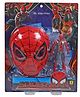 Uniquebuyin Superhero Spiderman 6-Inch figure with  Super Hero, Spiderman Plastic Face Mask With Light  (Red) for Kids, Action Figure Toy