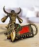 Shree Kala Home Decor Dhokra Art Brass Nandi Antique Look Seated Big