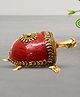 Shree Kala Home Decor Handmade Brass Turtle Vastu Ancient Art Red