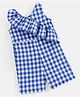 M'andy Sleeveless Checked Jumpsuit - Blue