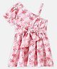 M'andy One Shoulder Flamingos Printed Dress - Pink