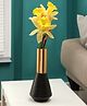 De Maison Decor Matt Gold and Black Aluminum Deidra Table Vase
