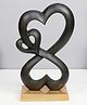 De Maison Decor  Black Family Heart Sculpture Showpiece
