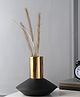 De Maison Decor  Gold Deidra Wooden Flower Vase