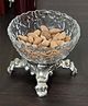 De Maison Decor  Four Legged Aristocrat's Glass Bowl Silver