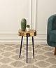 De Maison Decor Sawed Log Table Gold