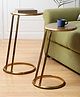 De Maison Decor Slanted Nesting Tables -  Raw Antique Gold Finish