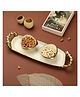 De Maison Décor Stones Serving ware Ivory enamel Tray and Bowls Set