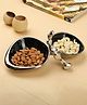 De Maison Decor Stones Servingware Jet Black enamle - Double Bowl Platter