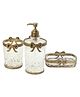 De Maison Decor Antique Bow-Tied Glass Bathroom  Gold Set