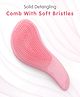 Solid Detangling Comb with Soft Bristles - Pink