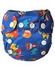 Dumbledo Newborn All-in-One Leak Proof Reusable Cloth Diaper Pack of 1 - Blue