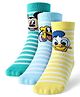 Cute Walk by Babyhug Disney Non Terry Ankle Length Anti-bacterial Socks Mickey Mouse Family Graphics Pack of 3 - Multicolour