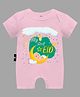 The Peppy Tend 100% Cotton Eid Theme Half Sleeves  My First Eid Text Printed Romper - Pink