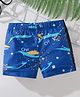 Kookie Kids Swimming Trunk with Text & Star  Print - Navy Blue
