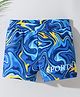 Pine Kids Swimming Trunks Marble Print - Blue
