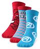 Cute Walk by Babyhug Non Terry Anti Bacterial Ankle Length Socks Marvel Avengers Graphics Pack of 3 - Multicolour