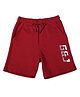 GINI & JONY Cotton Knit Text Printed Shorts - Maroon