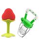 Luvlittle Silicone BPA Free Natural Organic Nipple Teethers and Fruit Nibbler Feeder for Newborn Baby Boy - Baby Girl, Infant, Babies- PACK OF 2- Colour May Vary