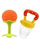 Luvlittle Silicone BPA Free Natural Organic Nipple Teethers and Fruit Nibbler Feeder for Newborn Baby Boy - Baby Girl, Infant, Babies- PACK OF 2- Colour May Vary