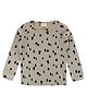 Turtledove London Cotton Knit Full Sleeves Printed T-Shirt - Grey