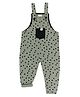 Turtledove London Cotton Knit Sleeveless Dungaree with Triangle Print - Green