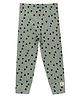 Turtledove London Cotton Knit Full Length Leggings with Triangle Print - Grey