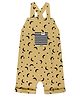 Turtledove London Cotton Knit Sleeveless Dungaree With Moon Print - Yellow