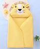 Babyhug Woven Terry Cotton Hooded Towel Lion Design L 76 x B 76 cm - Yellow