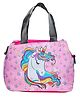 Echo Boomers Unicorn Printed Double Layer Insulated Tiffin Lunch Bag with Multi Zipper Pockets - Pack of 1