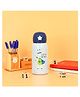 Femora Kids Super Hero Water Bottle Hot & Cold Thermosteel Water Bottle Stainless Steel Bottle with Bag  Green - 550 ml